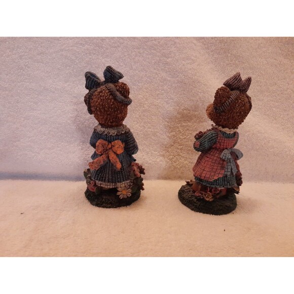 Vintage Resin Cornerstone Creations Bear Figurines set of 2 - Picture 4 of 5